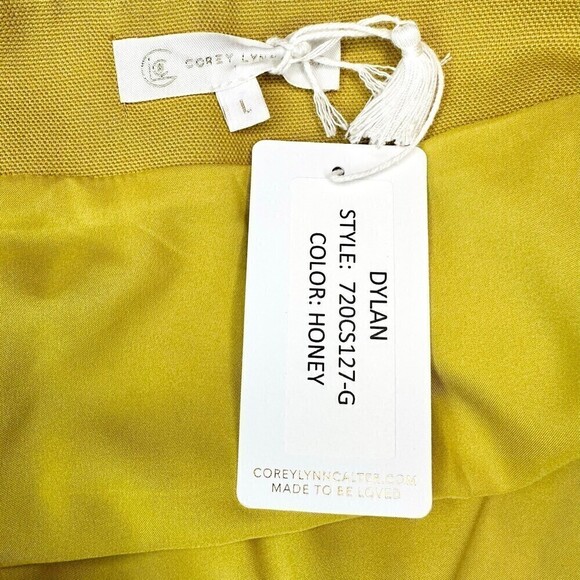 Corey Lynn Calter Dylan Skirt in Honey Mustard Yellow NWT Size Large - Picture 4 of 4